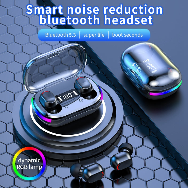 K10 Bluetooth Headset Dynamic RGB Light In-Ear TWS Earbuds Wireless BT5.3 Headphones with Digital Display K10 Bluetooth Headset Dynamic RGB Light In-Ear TWS Earbuds Wireless BT5.3 Headphones with Digital Display